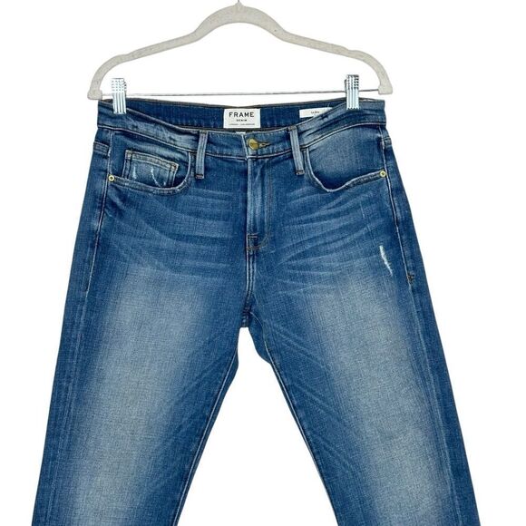 Frame Denim Le Boy Zip Ankle Mid Rise Jeans | Size 28 - Picture 3 of 10